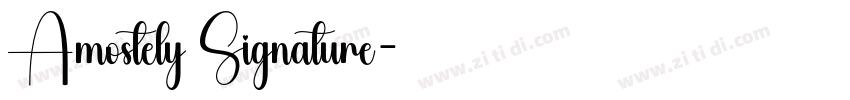 Amostely Signature字体转换